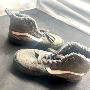 Vans, fleece lined shoes, youth size 2